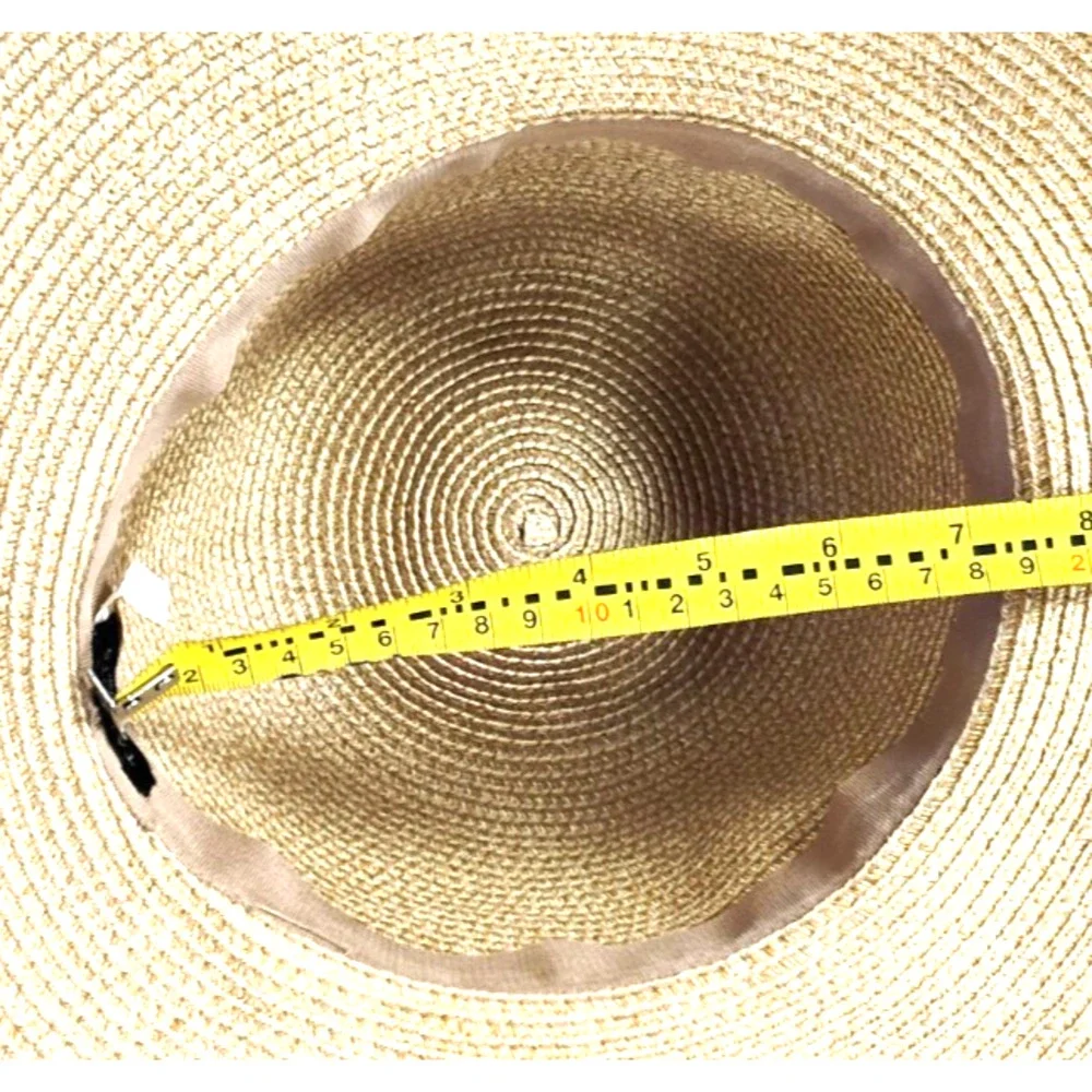Talbots Wide Brim Straw Hat Womens 22